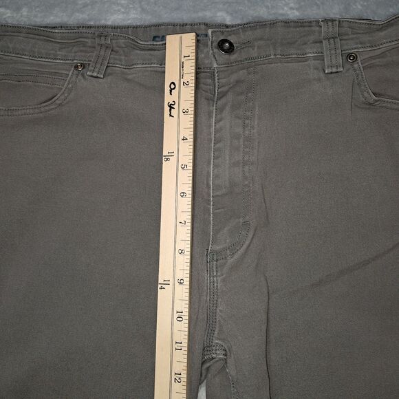Duluth Pants Mens 42x30 Green Flex Fire Hose Cargo Measures 41x28 Canvas Chore - Picture 5 of 11